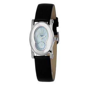 JUSTINA Black Leather Dress Women's Watch